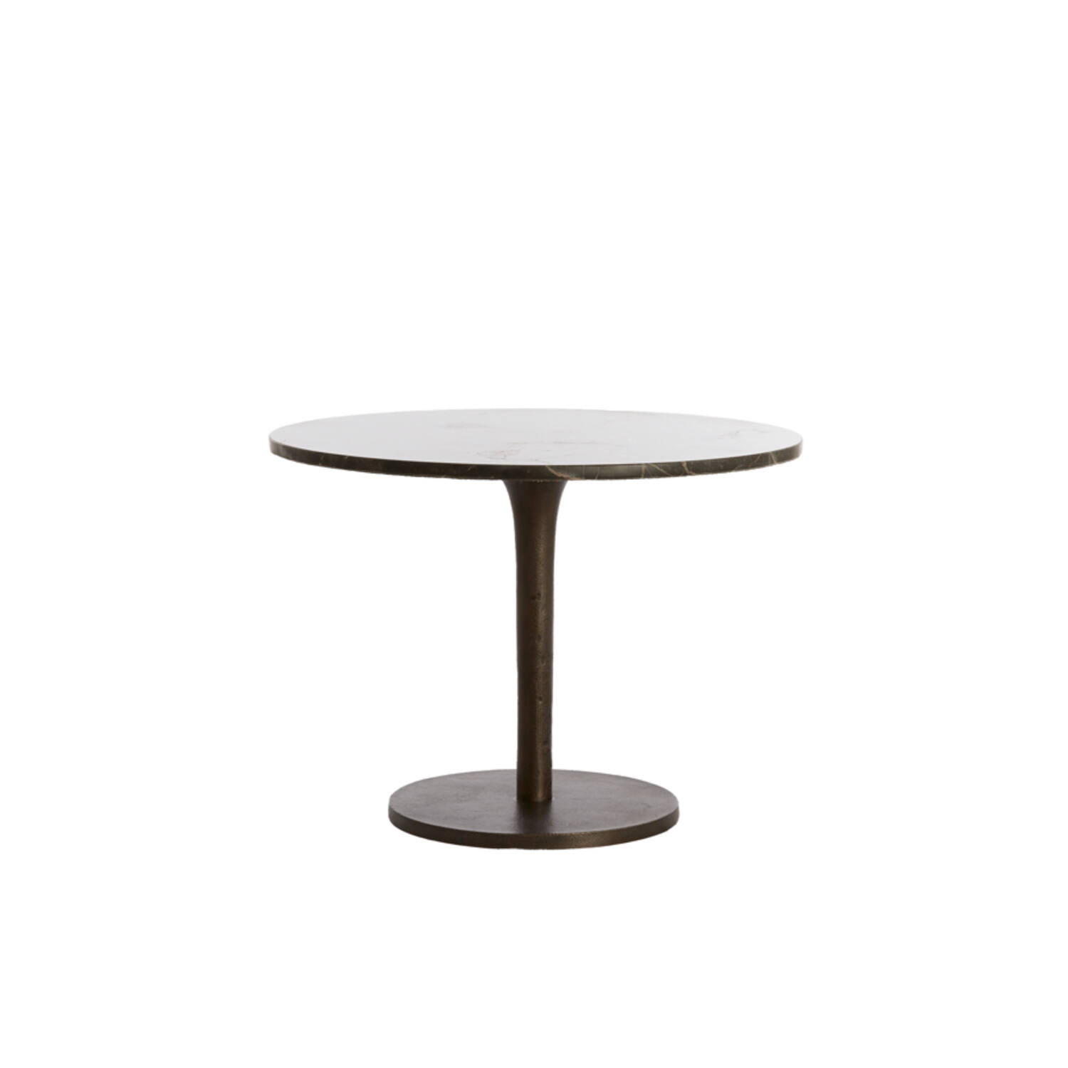 Light & Living Bijzettafel Ø61x41 cm PAZO donker bruin marmer+donker bruin