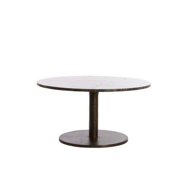 Light & Living Salontafel Ø76x36 cm PAZO donker bruin marmer+donker bruin