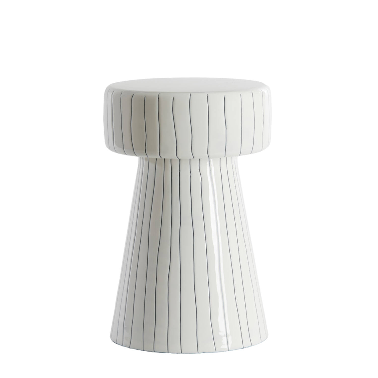 Light & Living Bijzettafel Ø29x47 cm DAKWA glans wit+zwart