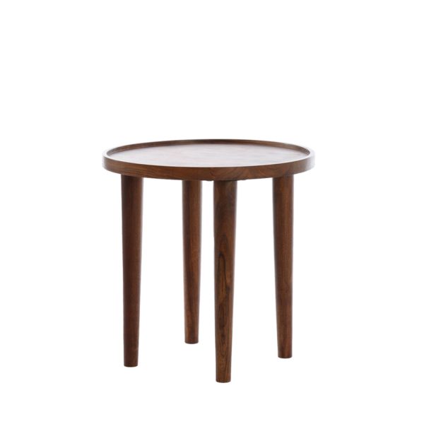Light & Living Bijzettafel Ø49x49 cm QIANO acacia hout bruin