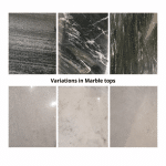 Livingfurn Marble Oval Spider Black 180cm