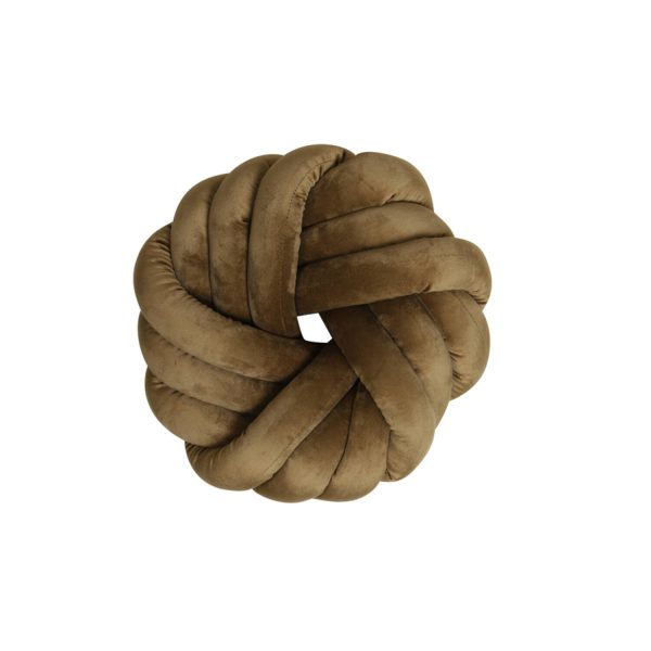 Light & Living Kussen 33x33 cm KNOT velvet karamel