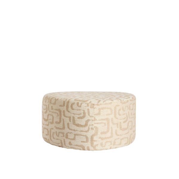 Light & Living Poef 68x68x35 cm LIBERIA beige+zand