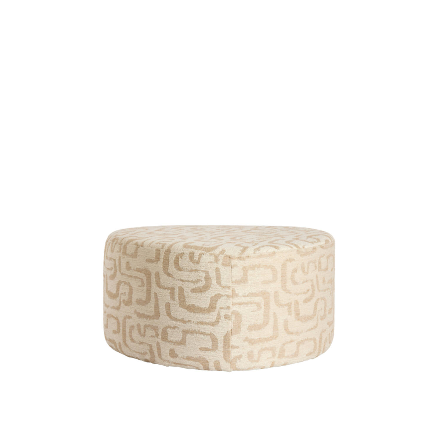 Light & Living Poef 68x68x35 cm LIBERIA beige+zand