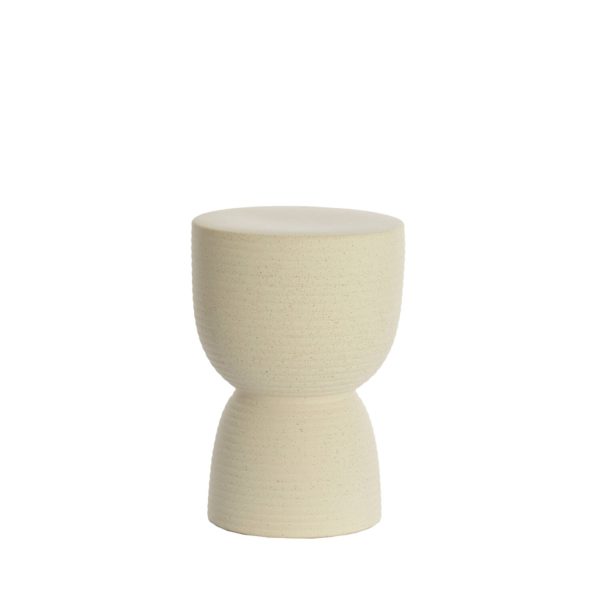 Light & Living Bijzettafel Ø28,5x42 cm FINCA keramiek mat crème