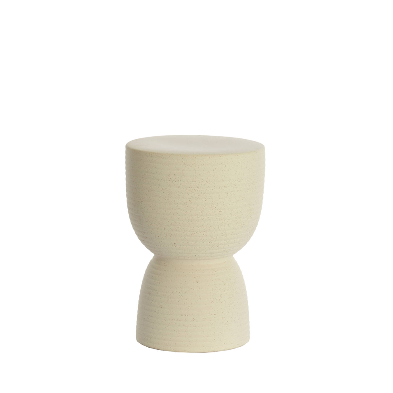 Light & Living Bijzettafel Ø28,5x42 cm FINCA keramiek mat crème