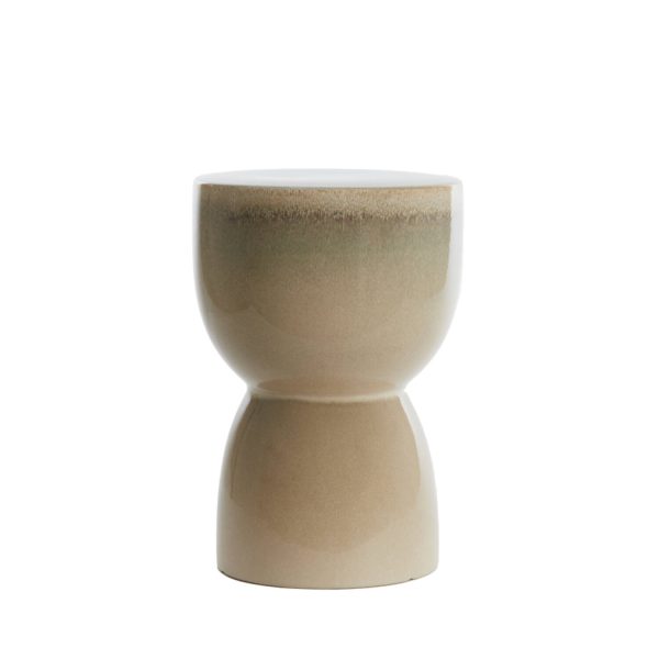 Light & Living Bijzettafel Ø28,5x42 cm FINCA keramiek glans crème