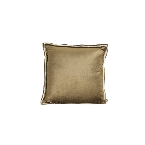 Light & Living Kussen 45x45 cm BAXLEY velvet olijf groen+linnen naturel