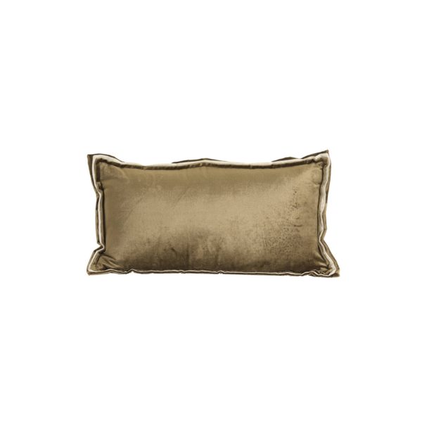 Light & Living Kussen 60x30 cm BAXLEY velvet olijf groen+linnen naturel