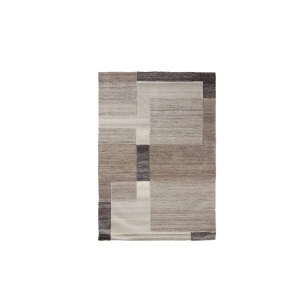 Light & Living Vloerkleed 230x160 cm ALMAO wol beige+donker bruin