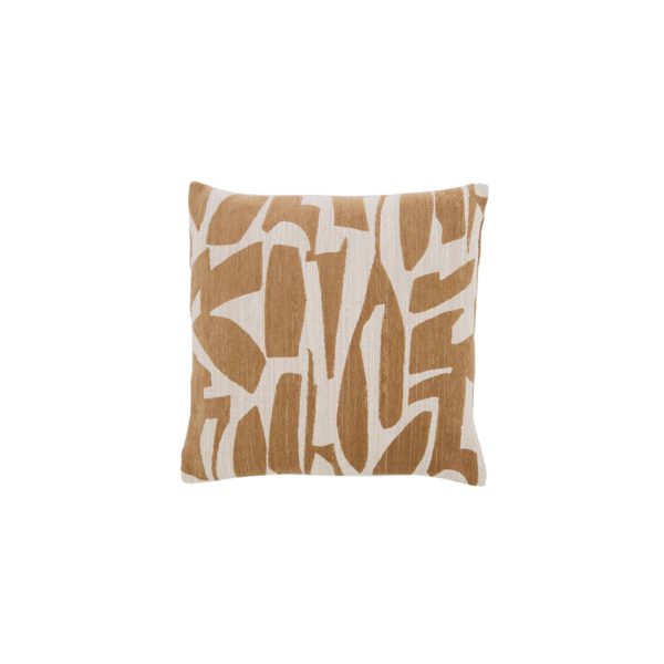 Light & Living Kussen 45x45 cm PEORIA okergeel+crème veren gevuld
