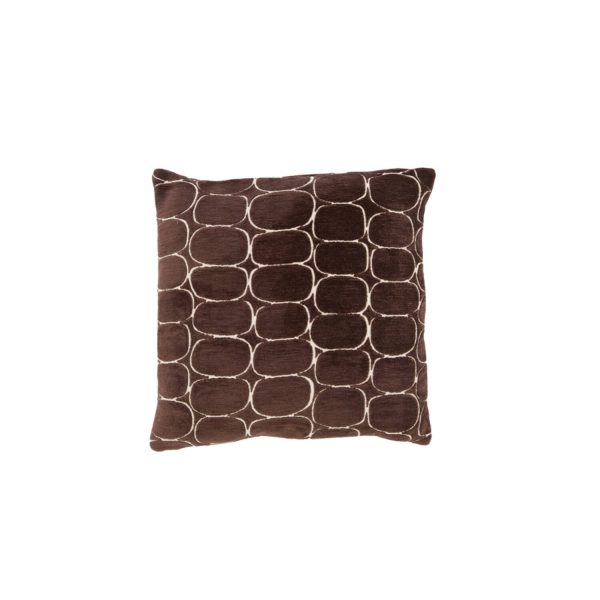 Light & Living Kussen 45x45 cm DOTHAN donker bruin+crème veren gevuld