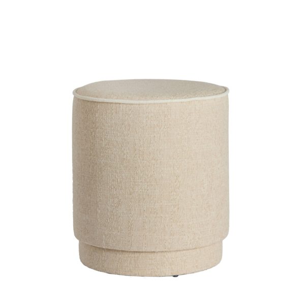 Light & Living Poef Ø40x45 cm ROSIN beige+crème