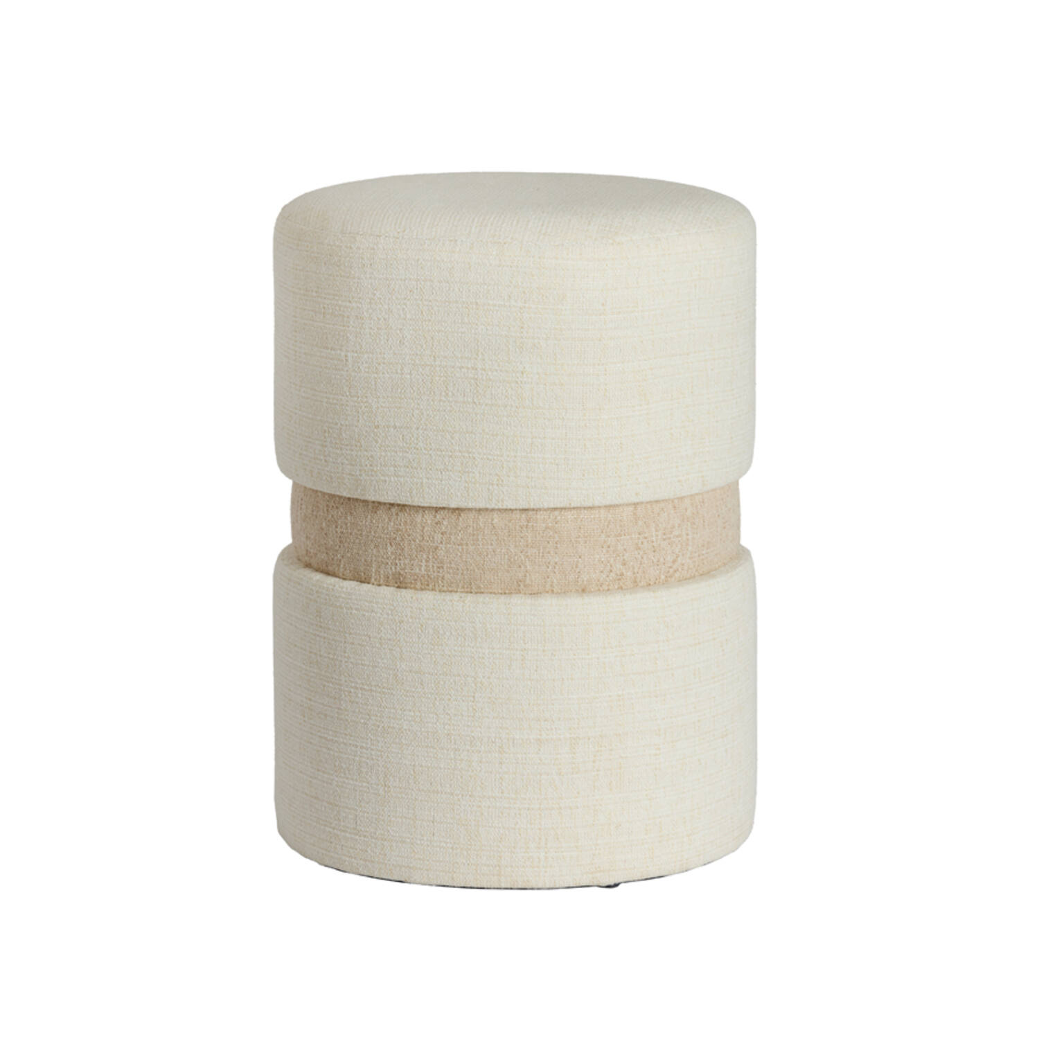 Light & Living Poef Ø35x46 cm NOVIRA beige+crème