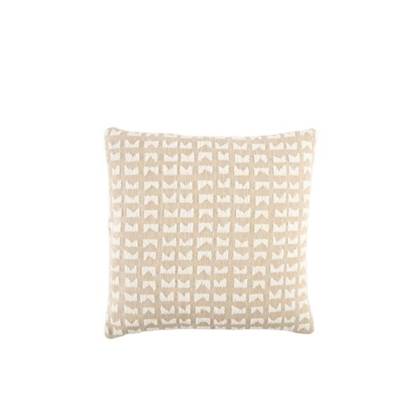 Light & Living Kussen 45x45 cm SONTRA beige+crème veren gevuld