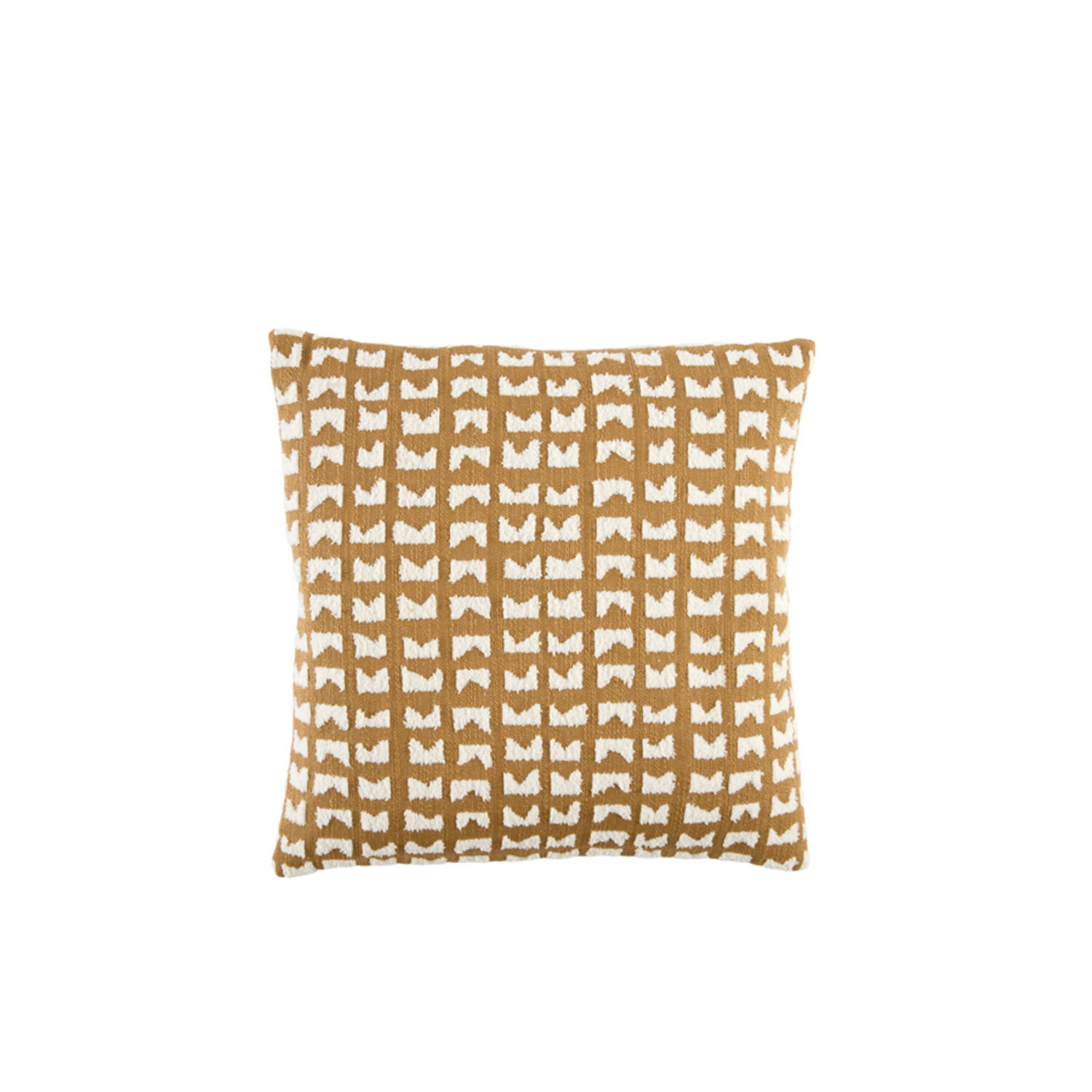 Light & Living Kussen 45x45 cm SONTRA mosterd geel+crème veren gevuld