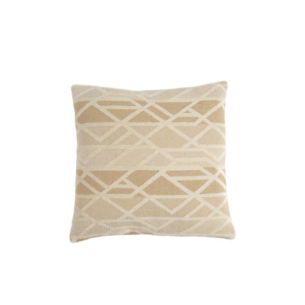 Light & Living Kussen 45x45 cm FULDOS beige+crème veren gevuld