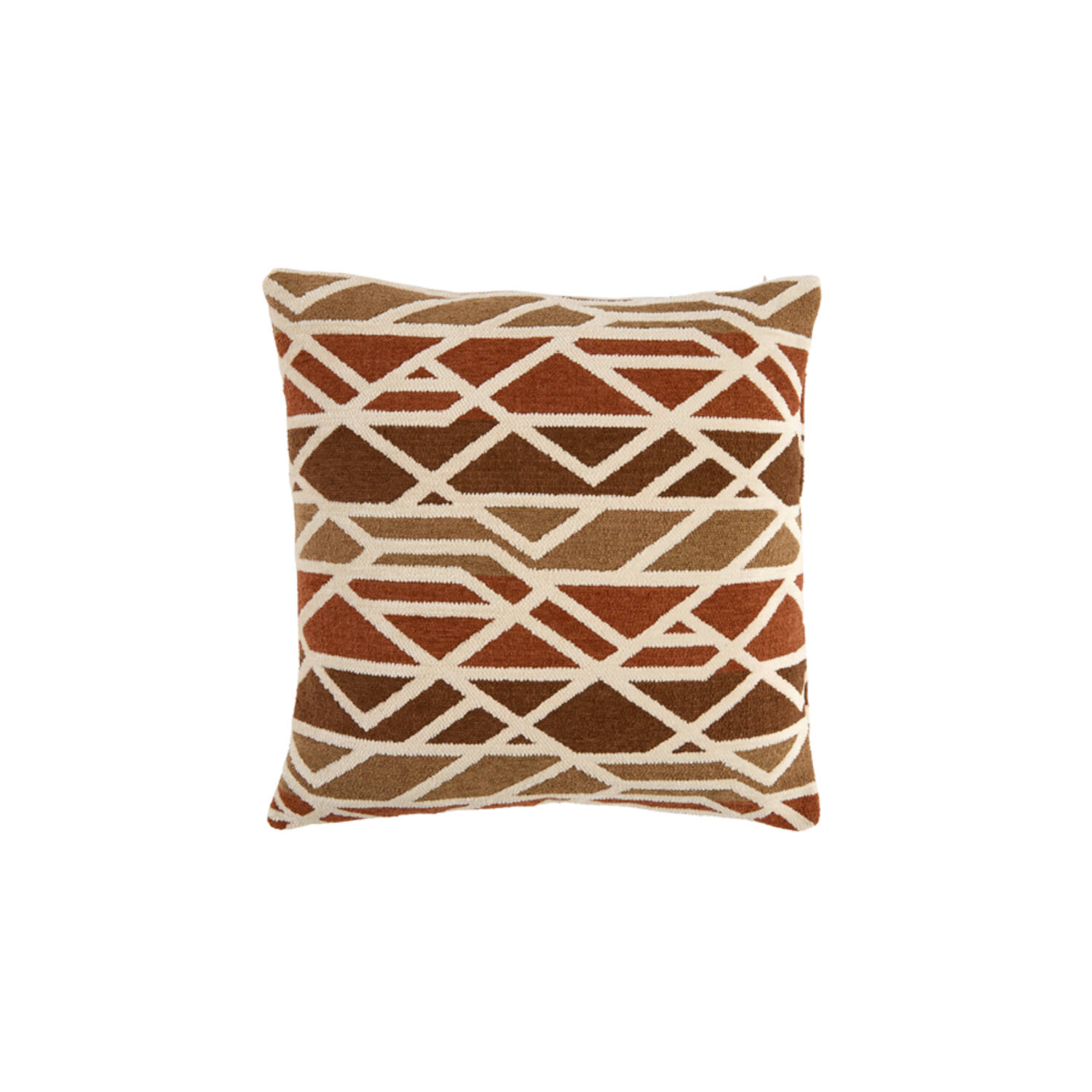 Light & Living Kussen 45x45 cm FULDOS terra+crème veren gevuld