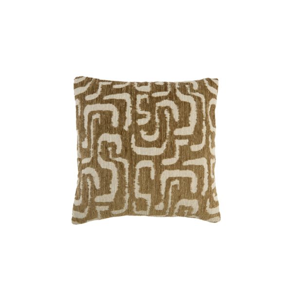 Light & Living Kussen 45x45 cm ALZEY groen-grijs+beige veren gevuld
