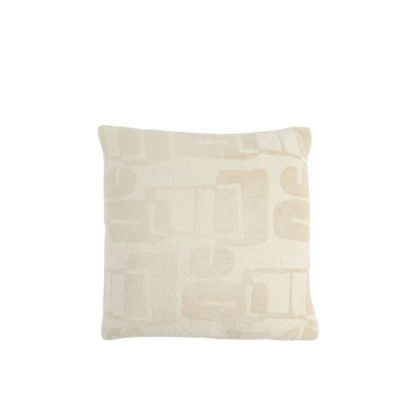 Light & Living Kussen 45x45 cm LYSS crème veren gevuld