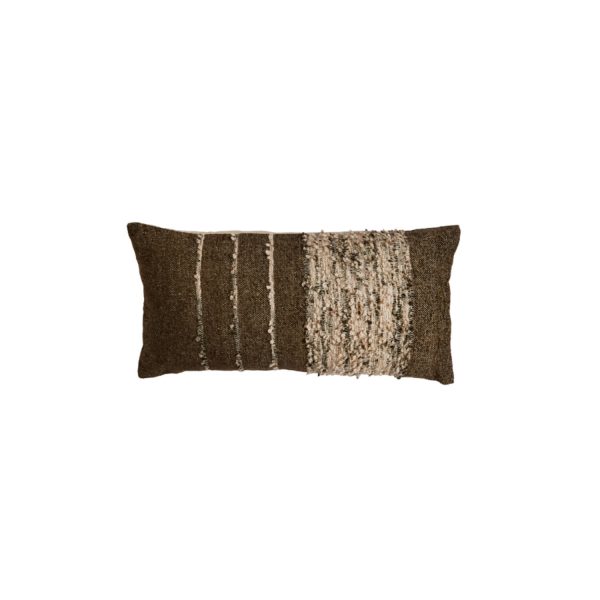 Light & Living Kussen 60x30 cm TIANI donker bruin+bruin-crème