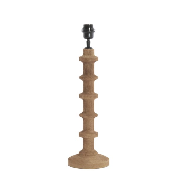 Light & Living Lampvoet Ø16x45 cm CECILY hout mat grijs-bruin
