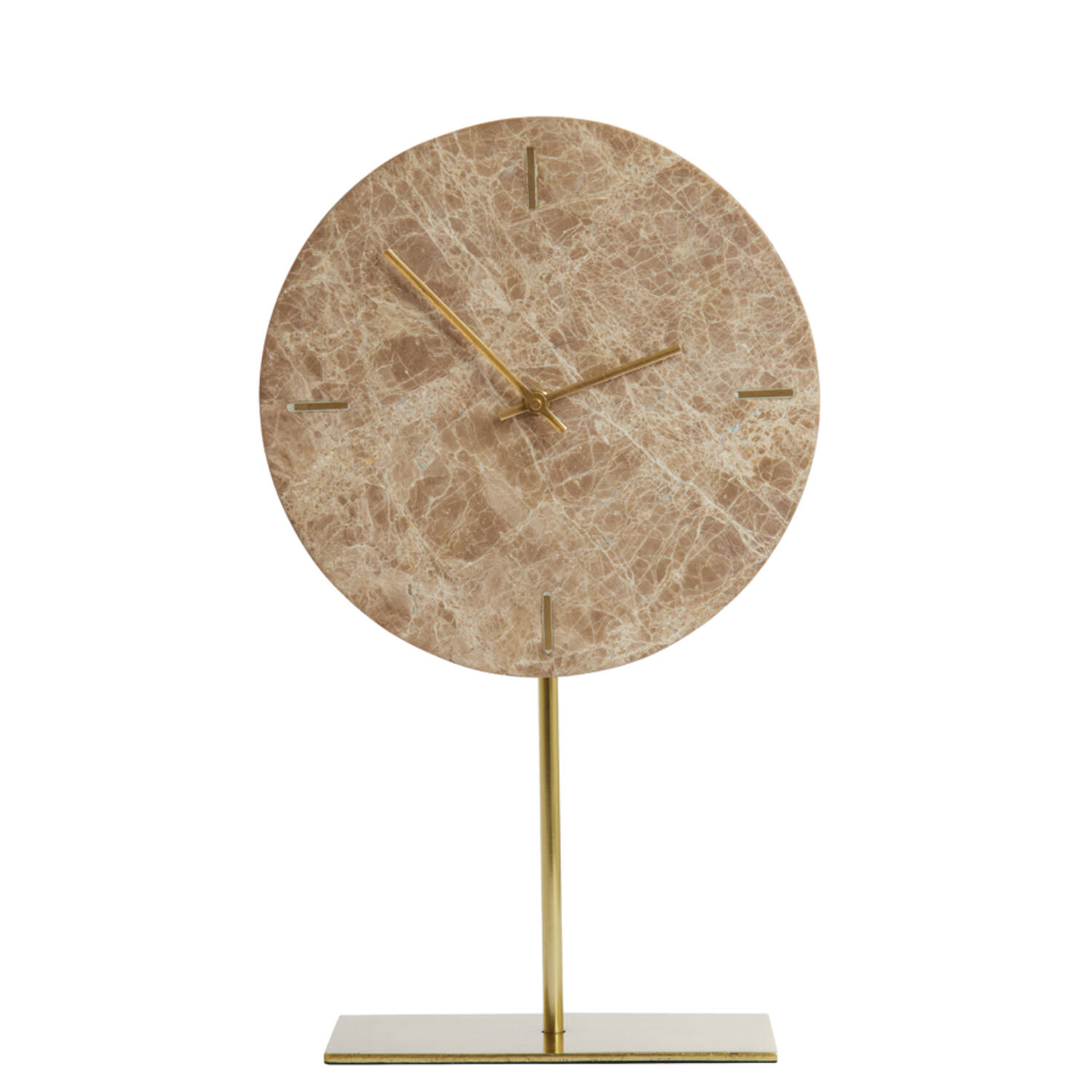 Light & Living Klok op voet 25,5x10x42,5 cm MORENO marmer bruin