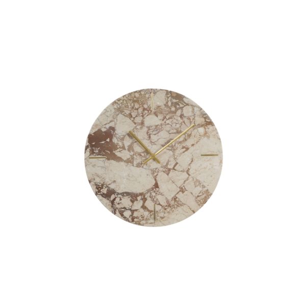 Light & Living Klok Ø43 cm JENAY marmer bordeaux-crème
