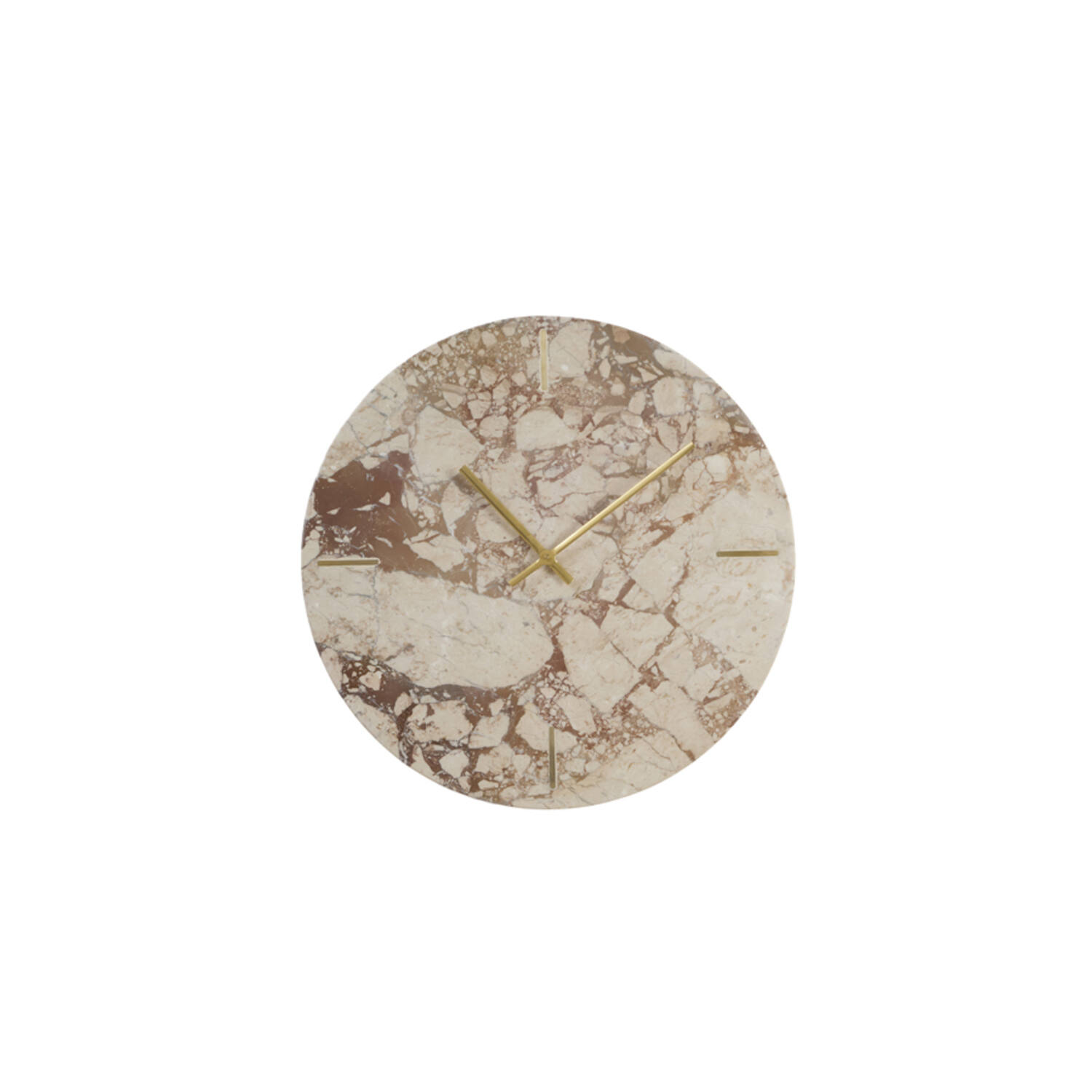 Light & Living Klok Ø43 cm JENAY marmer bordeaux-crème