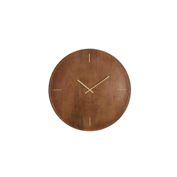 Light & Living Klok Ø56 cm VETI mango hout bruin+goud
