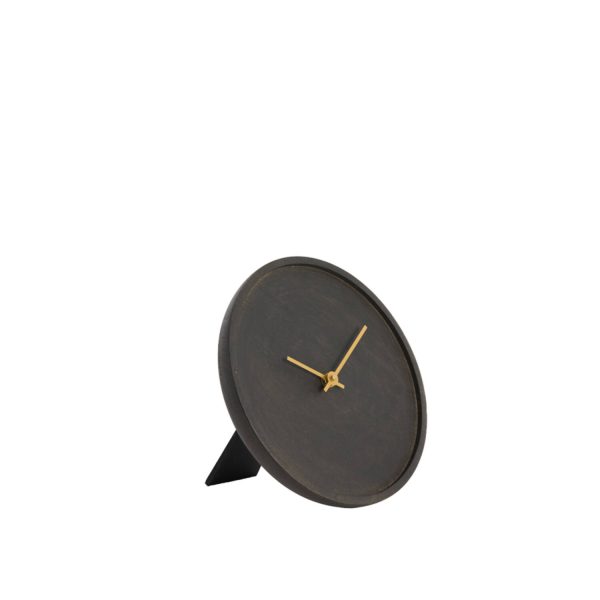 Light & Living Klok Ø20 cm VETI mango hout donker bruin+goud
