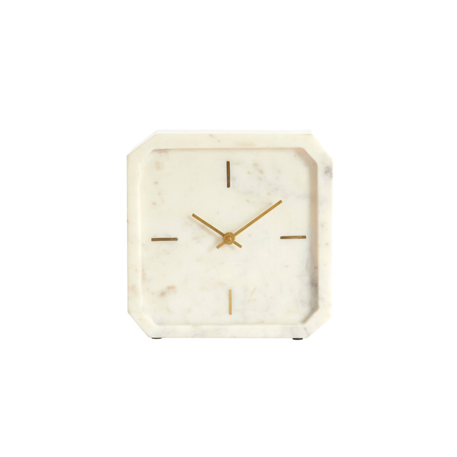 Light & Living Klok 20,5x6x20,5 cm PABLIA marmer wit