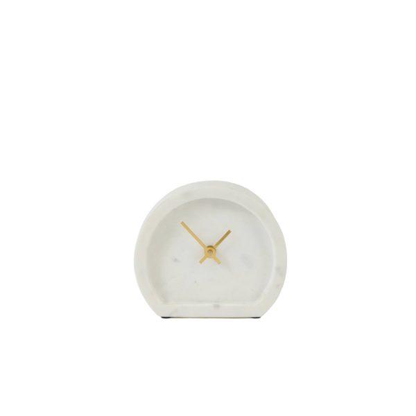 Light & Living Klok 15,5x4x13,5 cm XAVIAN marmer wit
