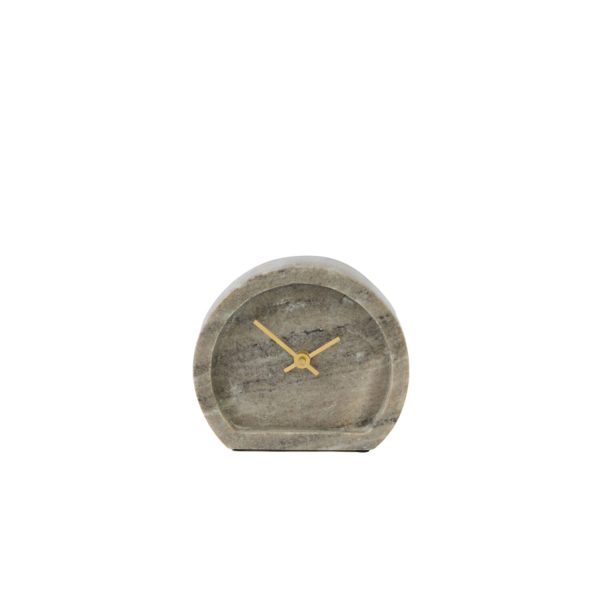 Light & Living Klok 15,5x4x13,5 cm XAVIAN marmer zand-grijs