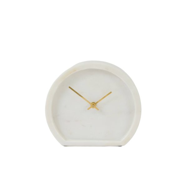 Light & Living Klok 20,5x5x18 cm XAVIAN marmer wit