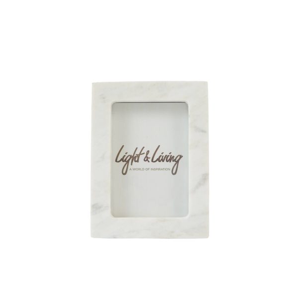 Light & Living Fotolijst 15x3x20 cm VYRON marmer wit