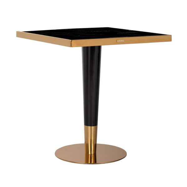 Richmond Interiors Bistrotafel Can Roca black/gold 70x70