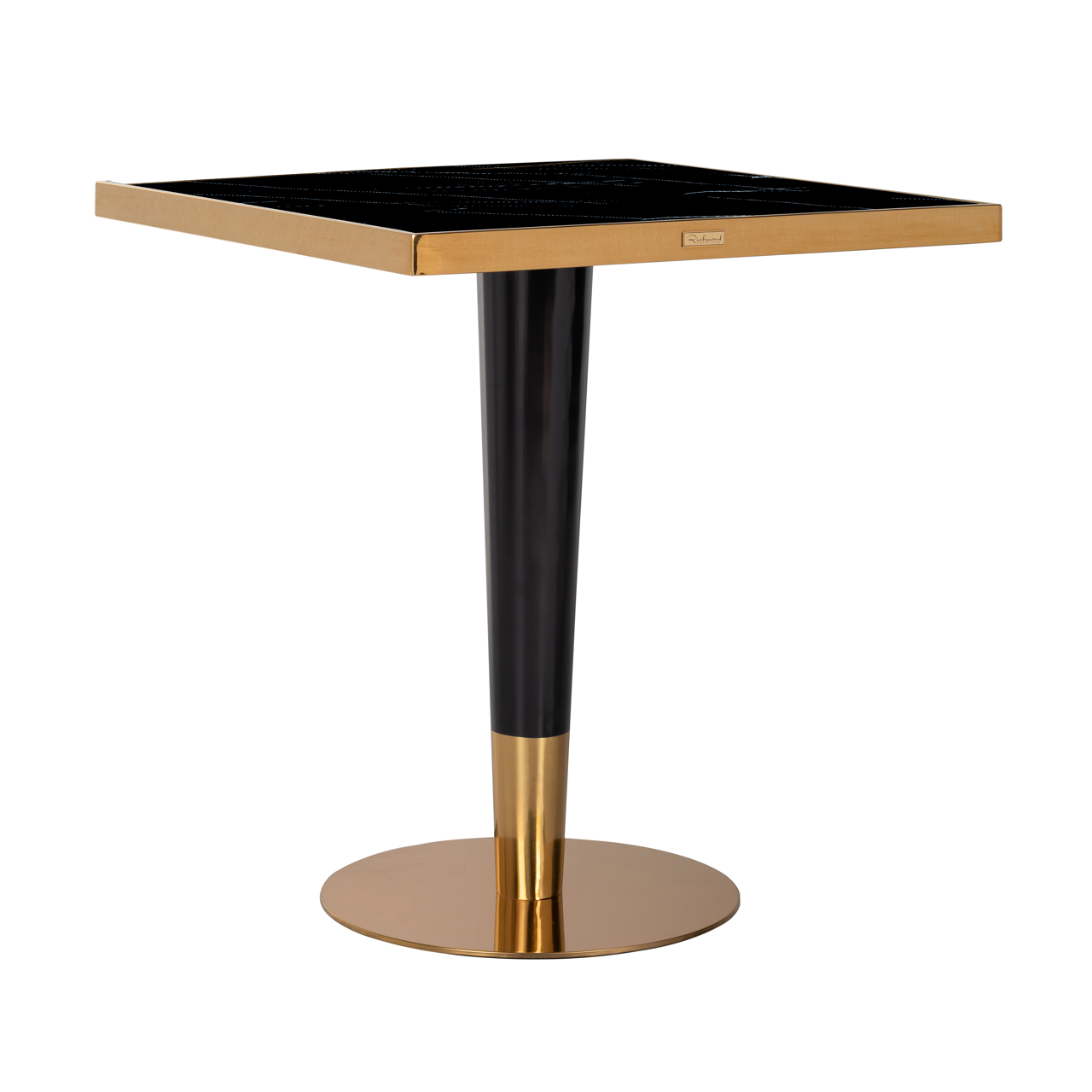 Richmond Interiors Bistrotafel Can Roca black/gold 70x70