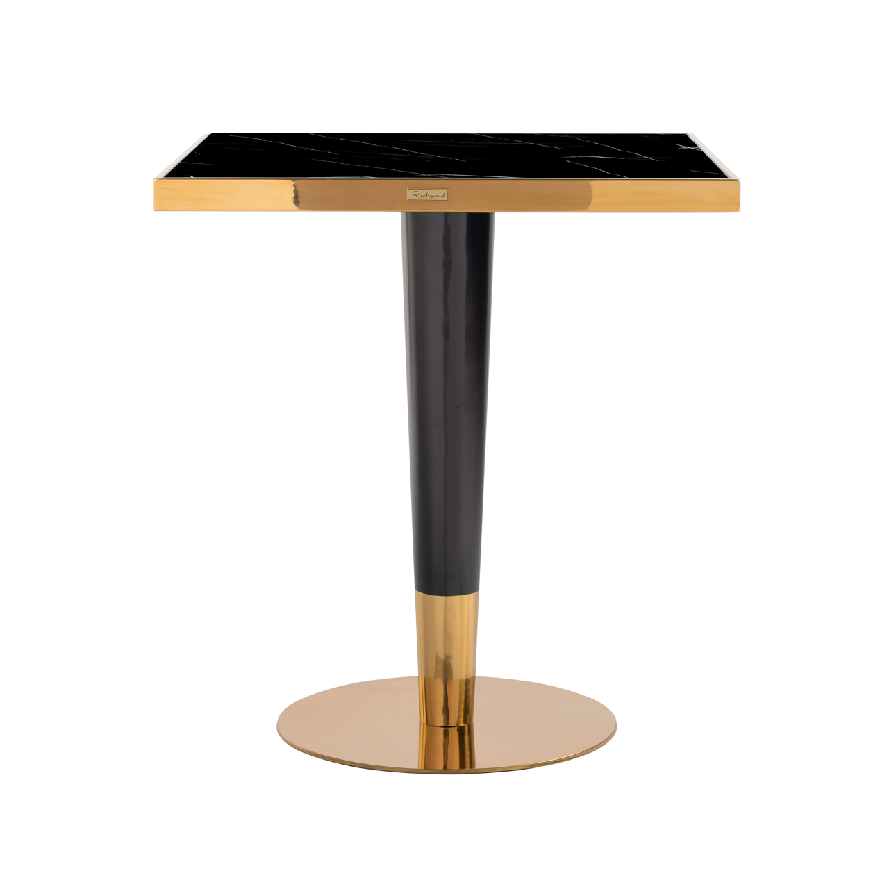 Richmond Interiors Bistrotafel Can Roca black/gold 70x70