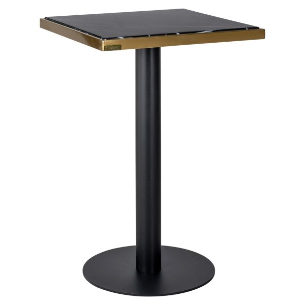Richmond Interiors Bistrotafel Zenza black/gold 50x50