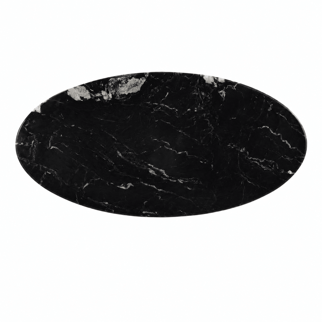 Livingfurn Marble Oval Spider Black 180cm
