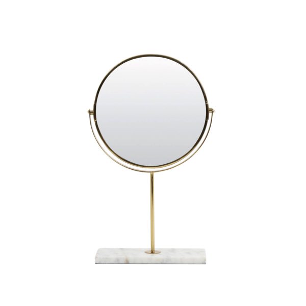 Light & Living Spiegel op voet 24x9x40,5 cm RIESCO marmer wit-goud