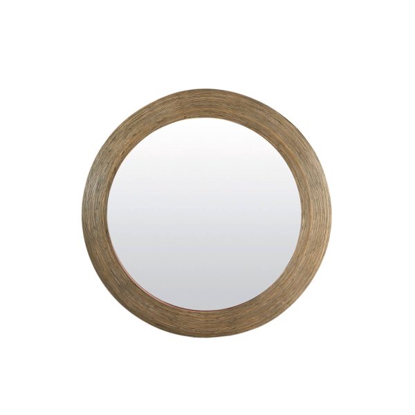 Light & Living Spiegel Ø109,5x4,5 cm PIEDRE rotan bruin