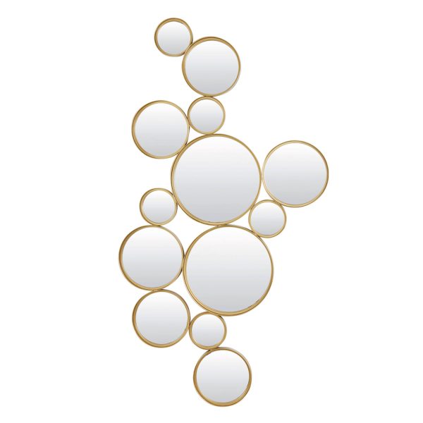 Light & Living Spiegel 127x3,5x64,5 cm CIELO cirkels goud
