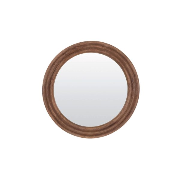 Light & Living Spiegel Ø100x4 cm FLORION hout bruin