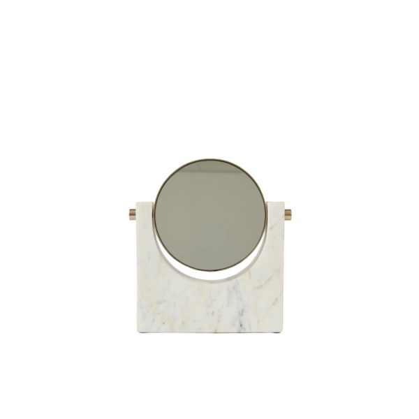 Light & Living Spiegel 24x3,5x23,5 cm JIVAN marmer wit+antiek brons