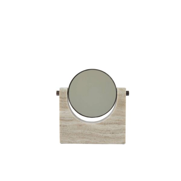 Light & Living Spiegel 24x3,5x23,5 cm JIVAN marmer zand-grijs+antiek brons