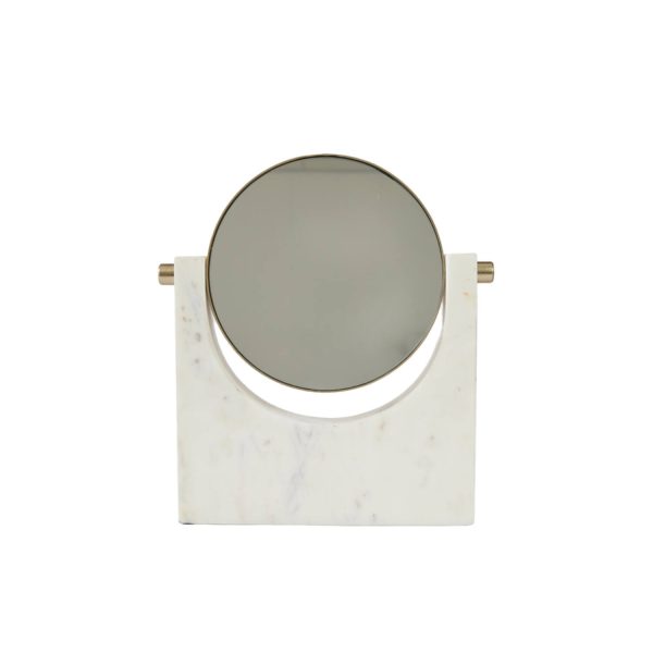 Light & Living Spiegel 29x4x33,5 cm JIVAN marmer wit+antiek brons