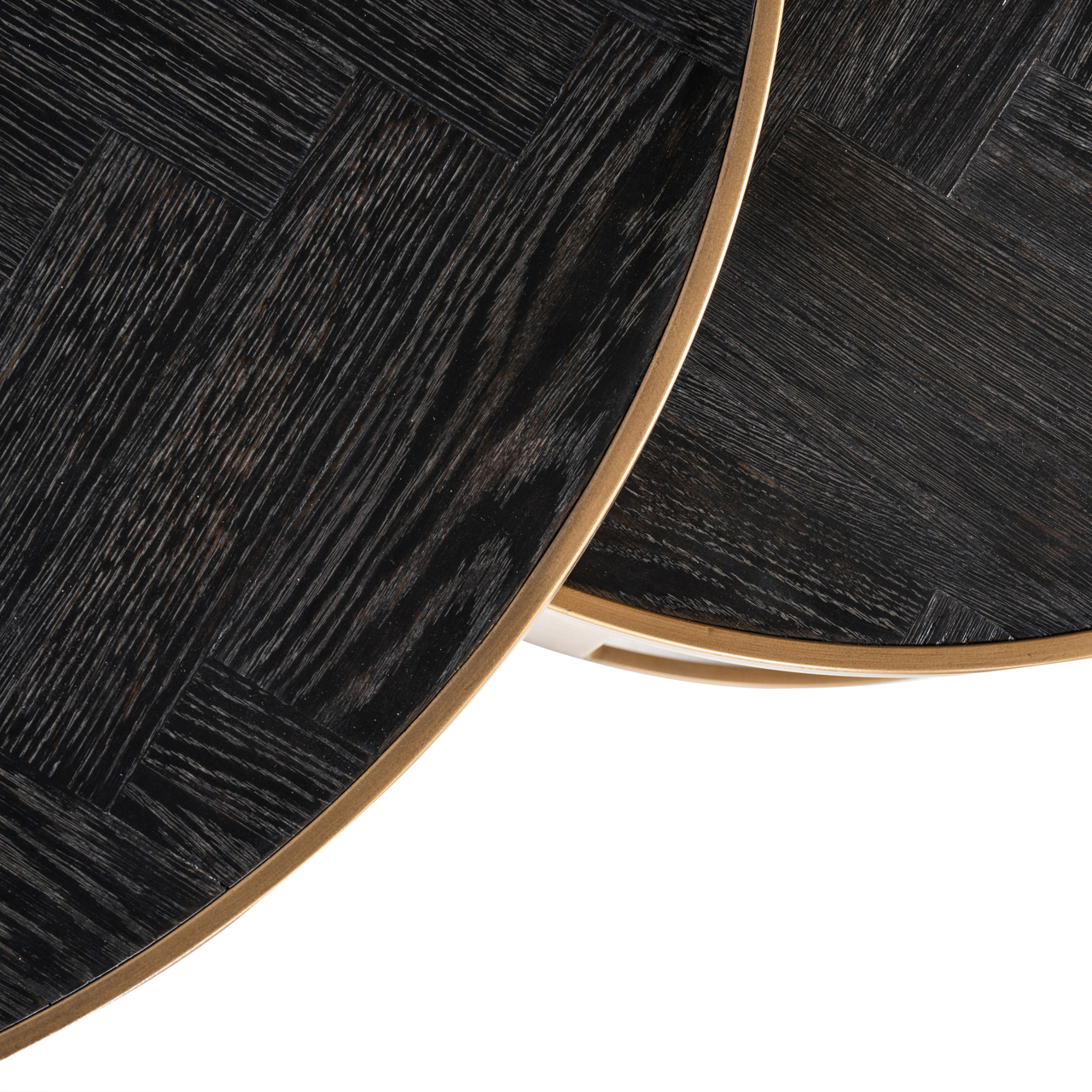 Richmond Interiors Salontafel Blackbone Brass black rustic (Set of 2)