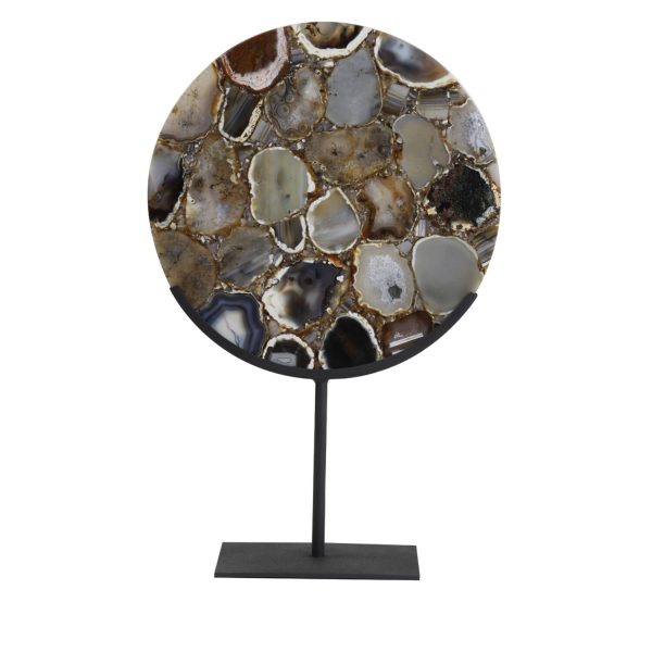 Light & Living Ornament op voet 35x12x50 cm GOUYA agaat bruin+mat zwart
